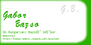 gabor bazso business card